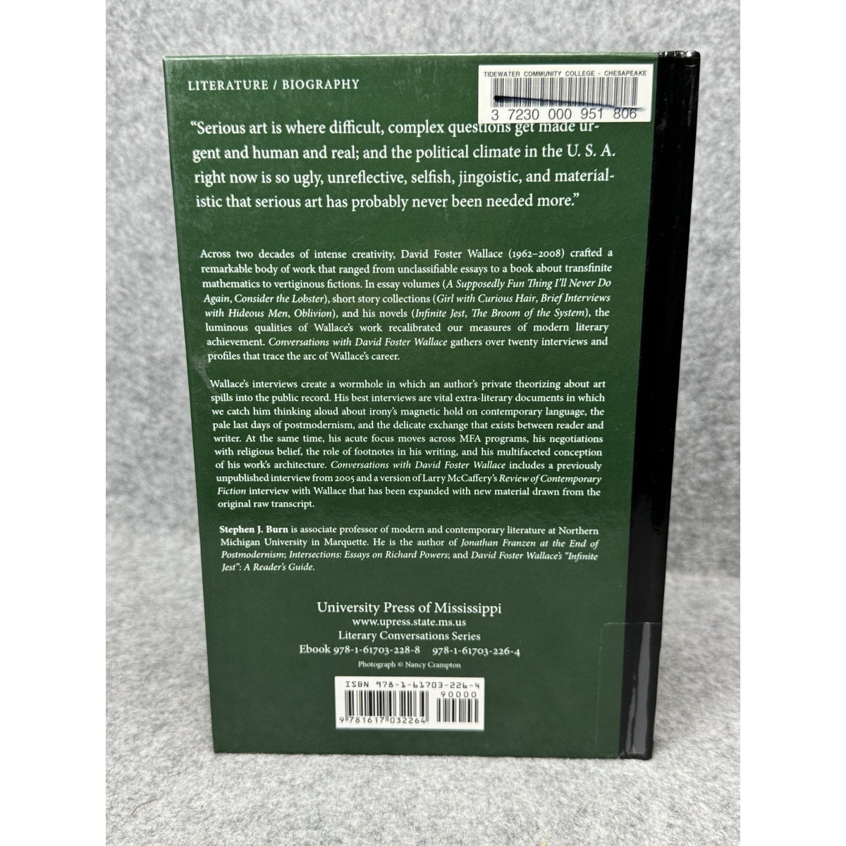 Conversations with David Foster Wallace 2012 1st Printing Hardcover Interviews