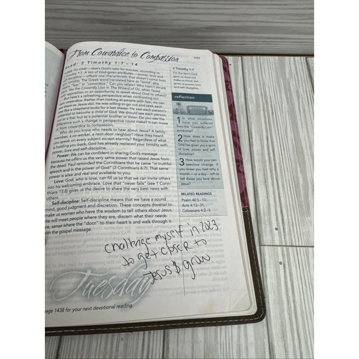 NIV, Women's Devotional Bible, Large - Imitation Leather, by Zondervan - Good