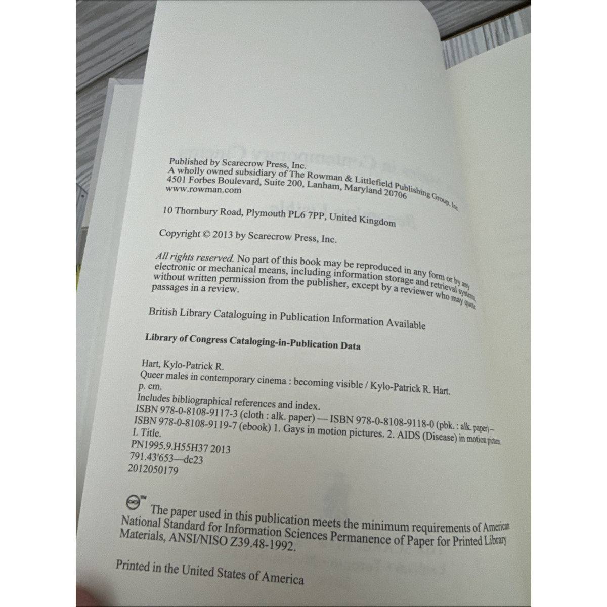 Queer Males in Contemporary Cinema : Becoming Visible by Kylo-Patrick R. Hart...