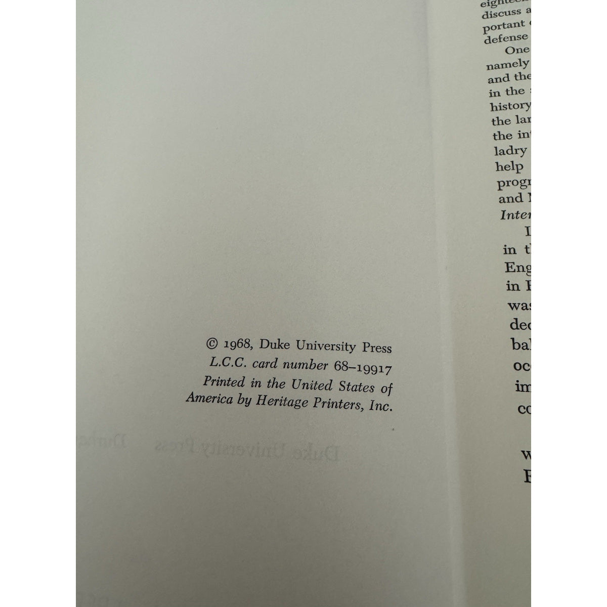 A Literary History of the Popular Ballad Fowler 1968 HC Duke Univ Press