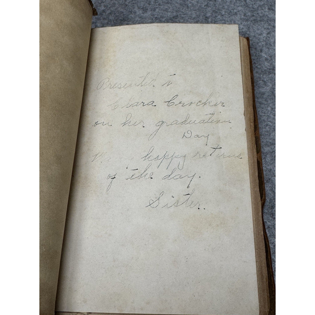 Antique c1900 Tennyson’s Poems Alfred Tennyson Hurst Suede Binding