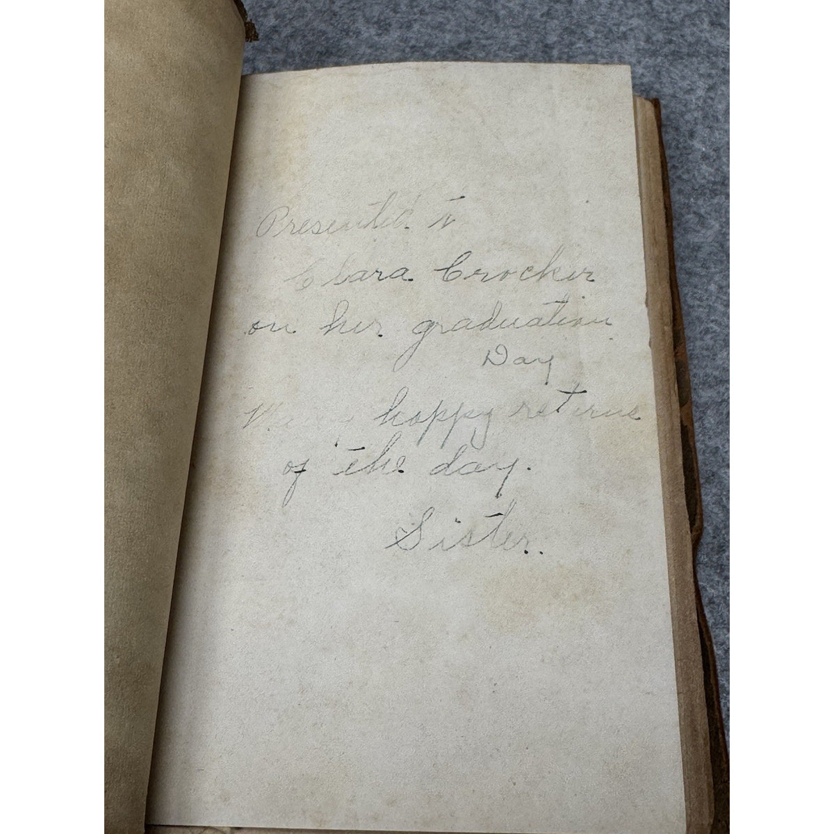 Antique c1900 Tennyson’s Poems Alfred Tennyson Hurst Suede Binding