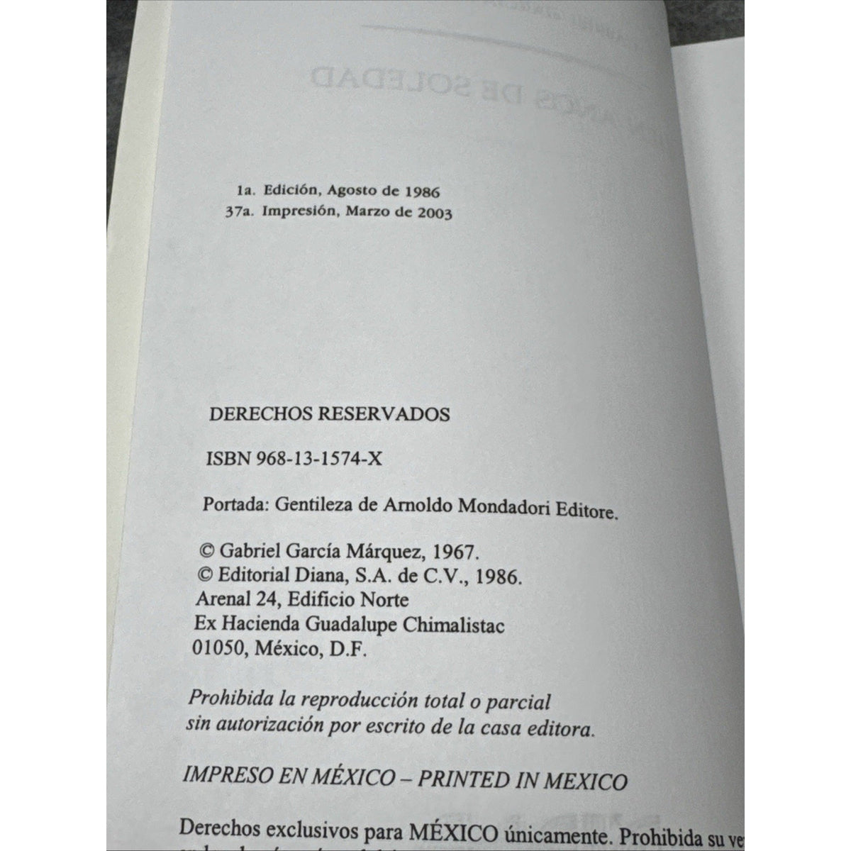 Cien años de soledad by Gabriel Garcia Marquez