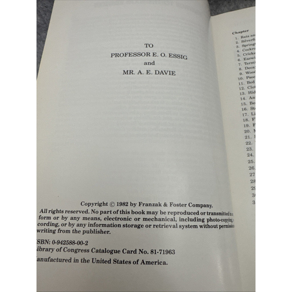 Handbook of Pest Control; Arnold Mallis (6th edition-1982) HB