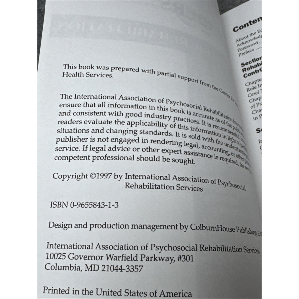 Consumers as Providers in Psychiatric Rehabilitation