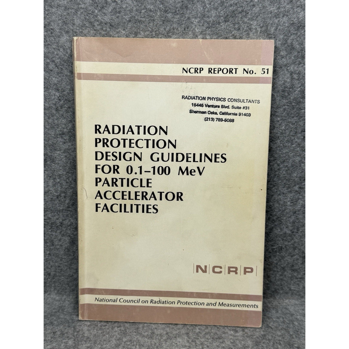 NCRP Report 51 Radiation Protection Particle Accelerator Facilities 1977
