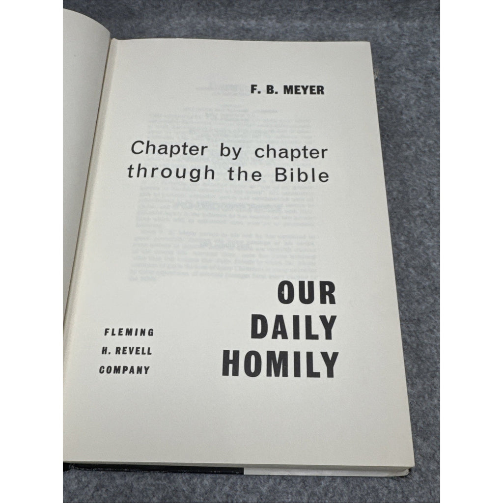Our Daily Homily Chapter By Chapter Through the Bible - Meyer - 1966 HCDJ
