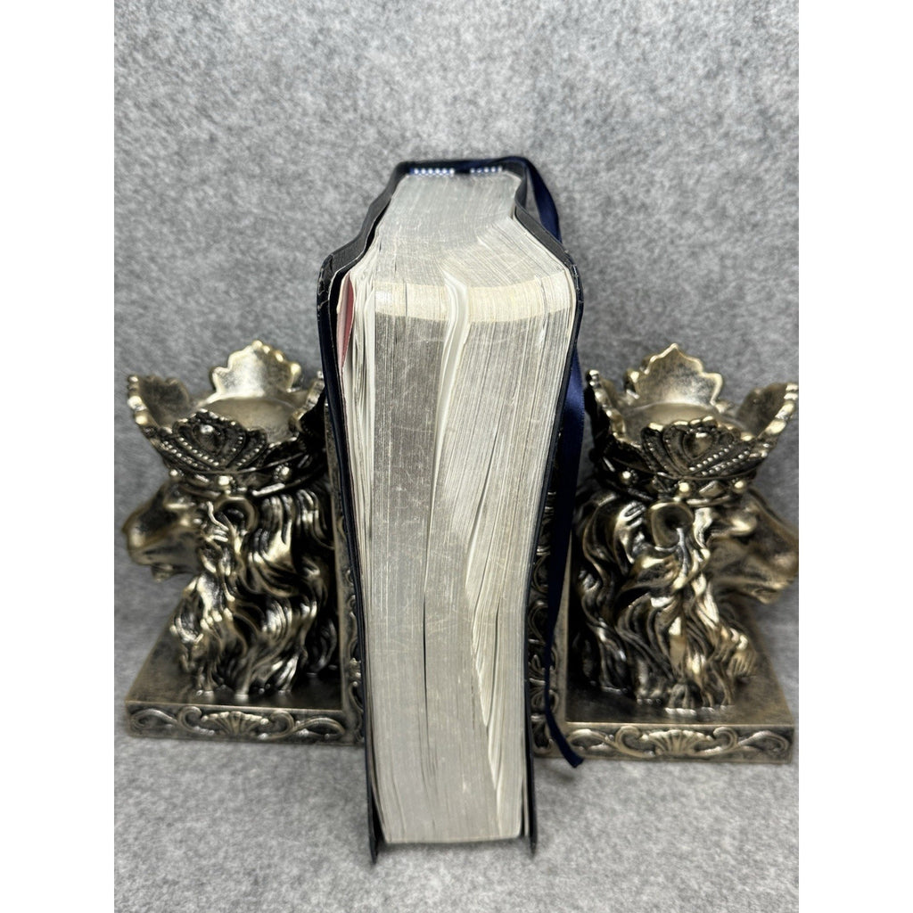 NIV Life Application Study Bible Navy Bonded Leather Silver Edges Zondervan