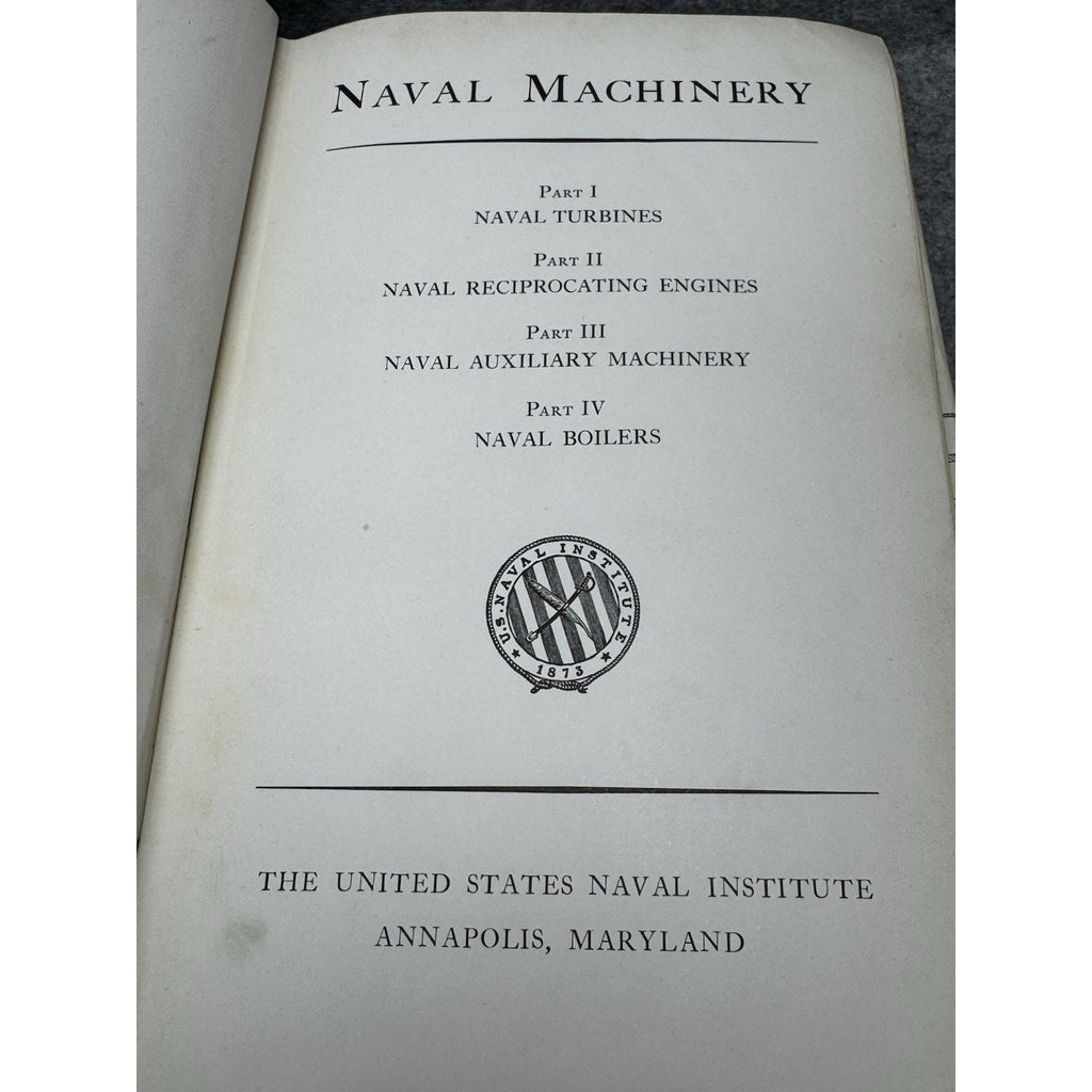 1935 Naval Machinery US Naval Institute Turbines Engines Boilers Illustrated