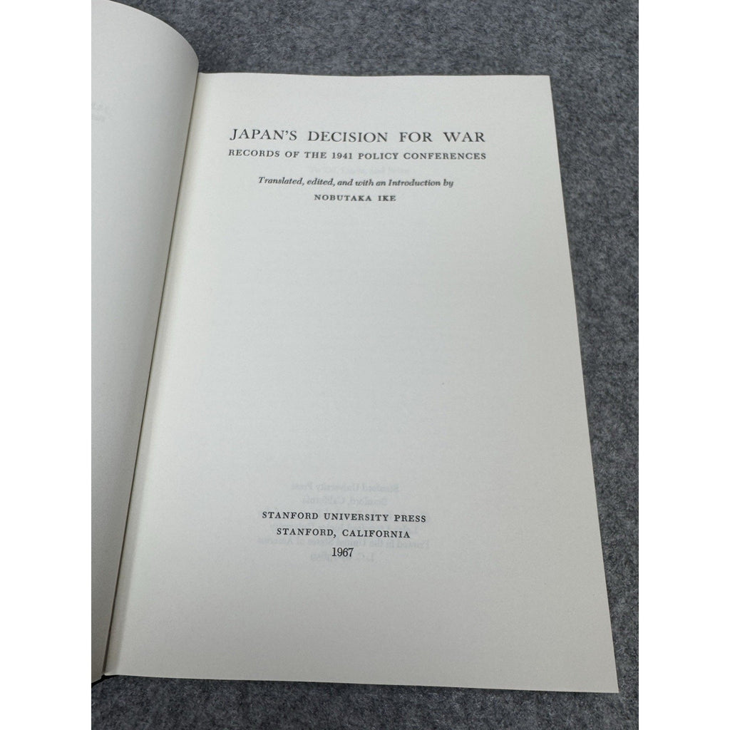 1967 Signed Japan’s Decision for War Nobutaka Ike WWII Pearl Harbor 1st Ed