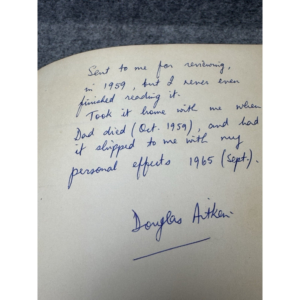 Karl Doenitz Signed Memoirs 1959 First American Edition Review Copy WWII DJ