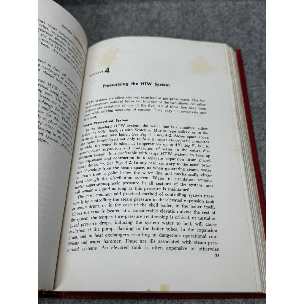 High Temperature Water Systems Owen Lieberg 1958 First Edition HVAC