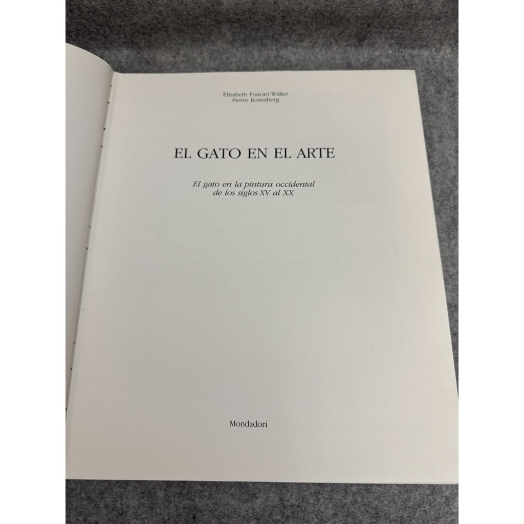 El Gato en el Arte 1988 HC DJ Mondadori Cat Art Painting History Spanish