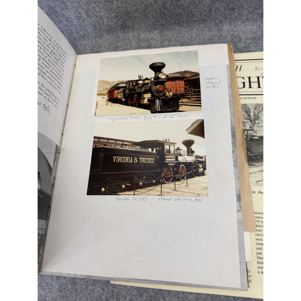 1957 Steamcars to the Comstock Beebe Clegg Virginia Truckee RR HC + Ephemera