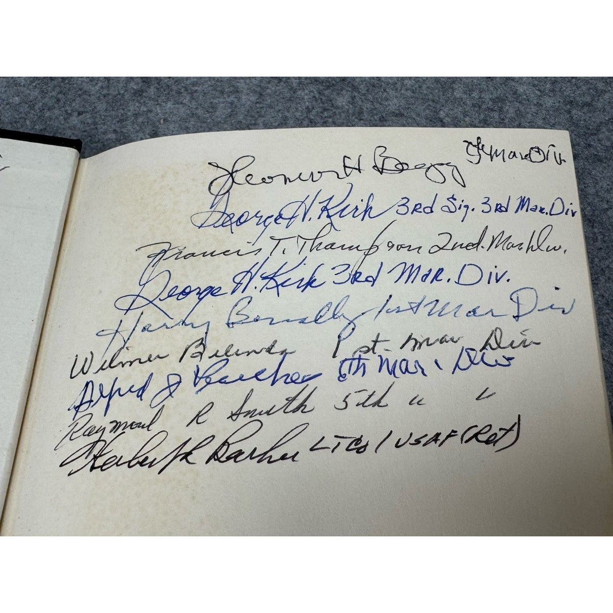 The Navajo Code Talkers Signed by 10 WWII Marines 11 Signatures HC DJ