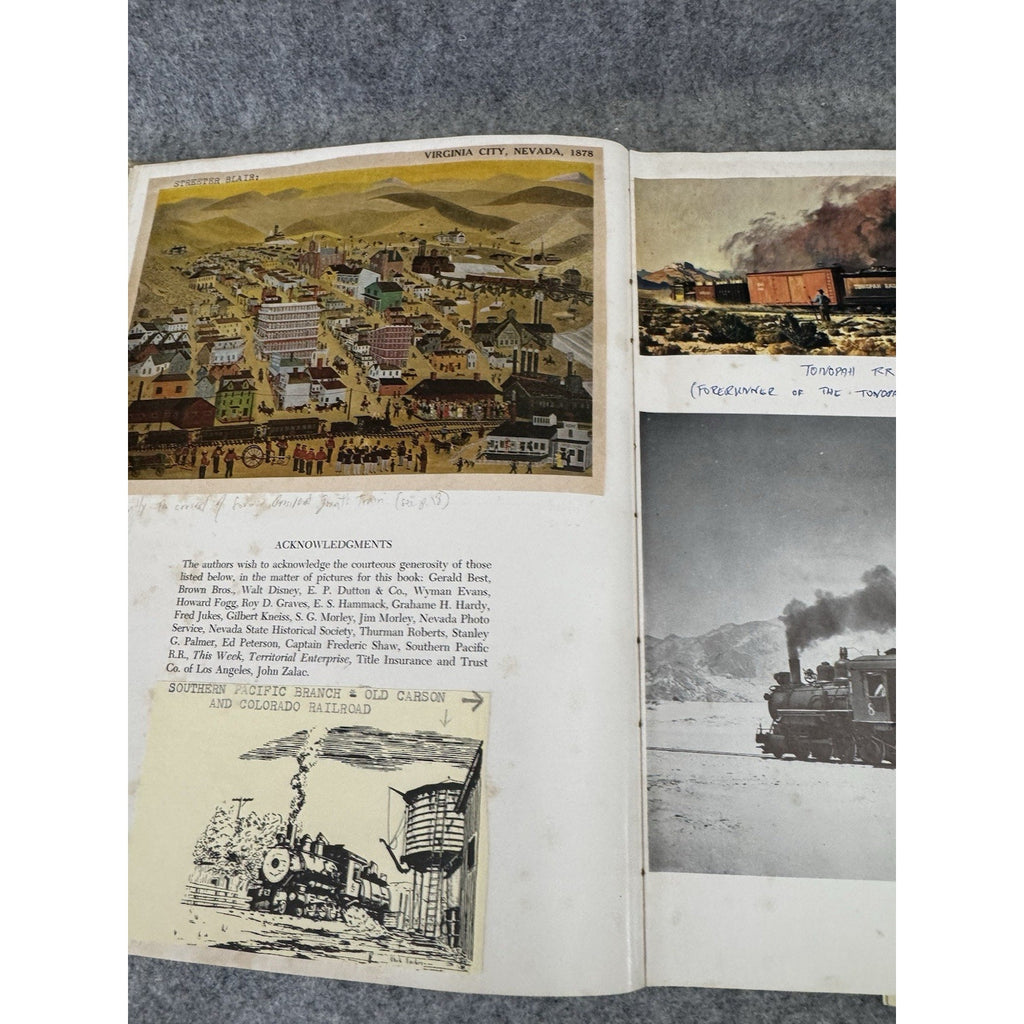 1957 Steamcars to the Comstock Beebe Clegg Virginia Truckee RR HC + Ephemera