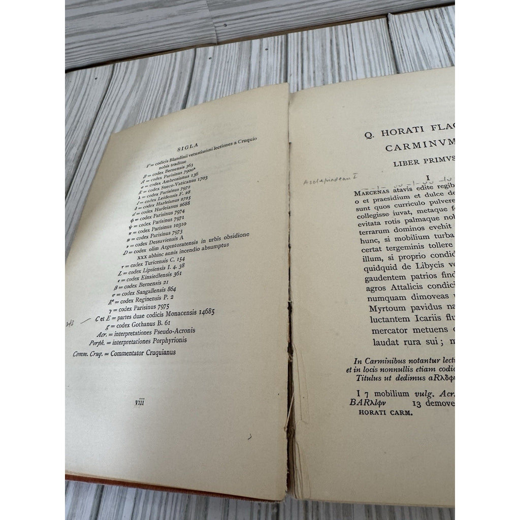 Q Horati Flacci Opera Oxford Clarendon Latin Softcover Antique