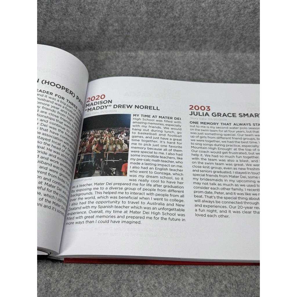 2025 Mater Dei High School 75 Years Monarch Memories Alumni History Hardcover