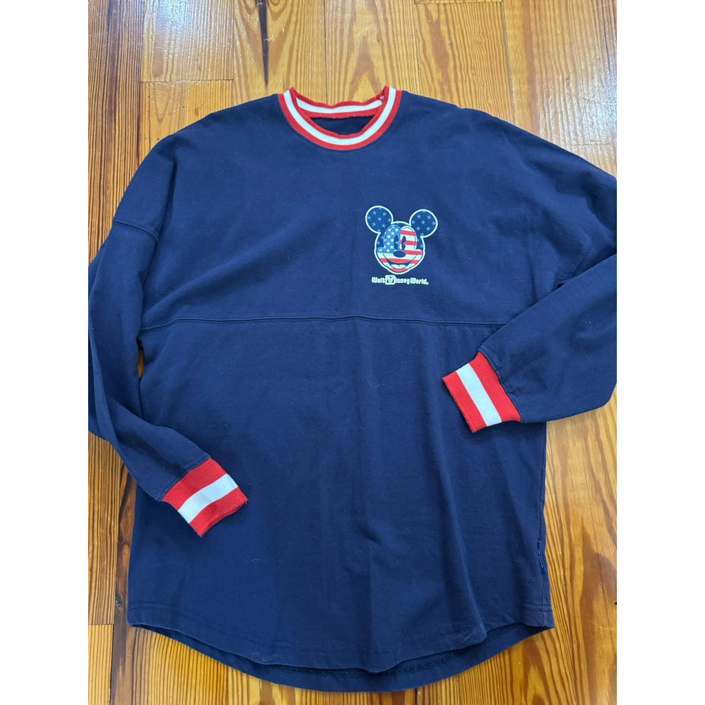 2019 Walt Disney World Spirit Jersey XS Americana Mickey Mouse Navy USA Flag
