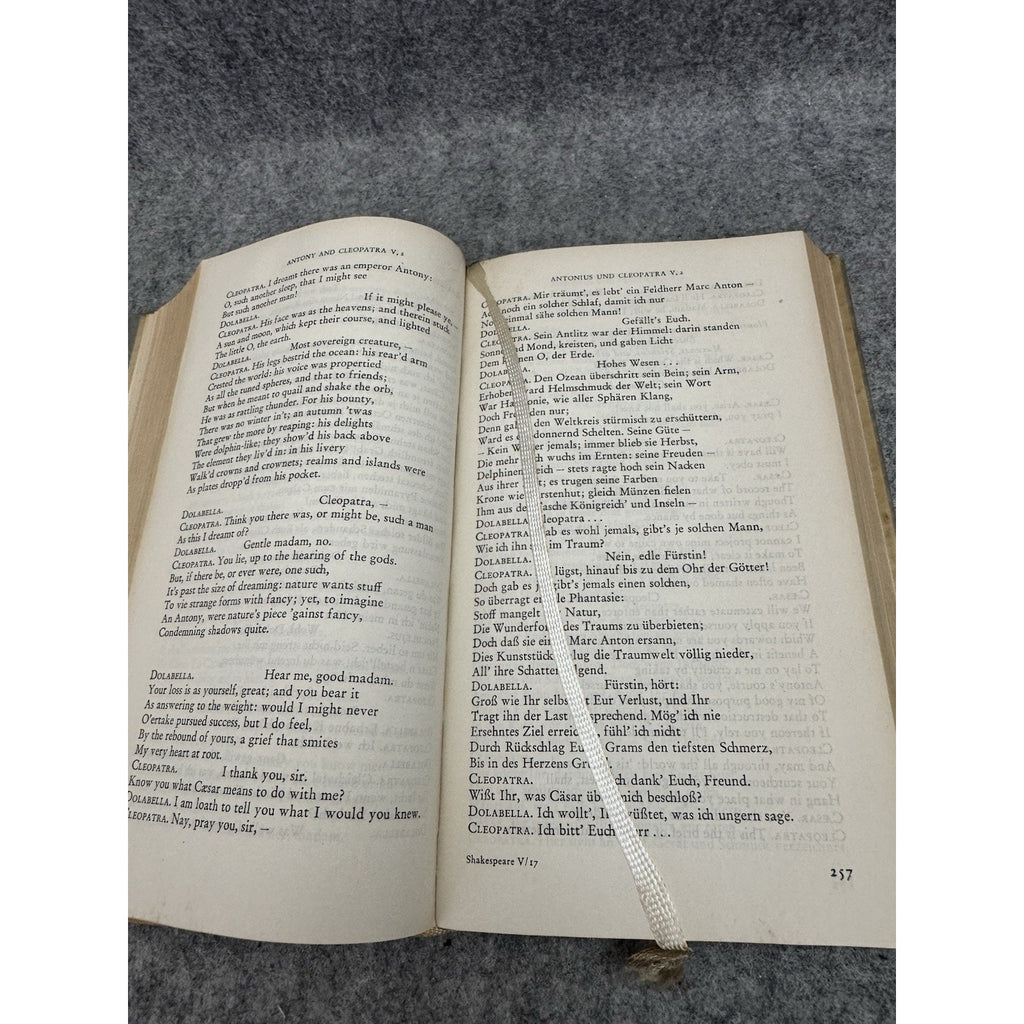 Shakespeare Works English & German Vol 4 & 5 HC Antique Bilingual Set