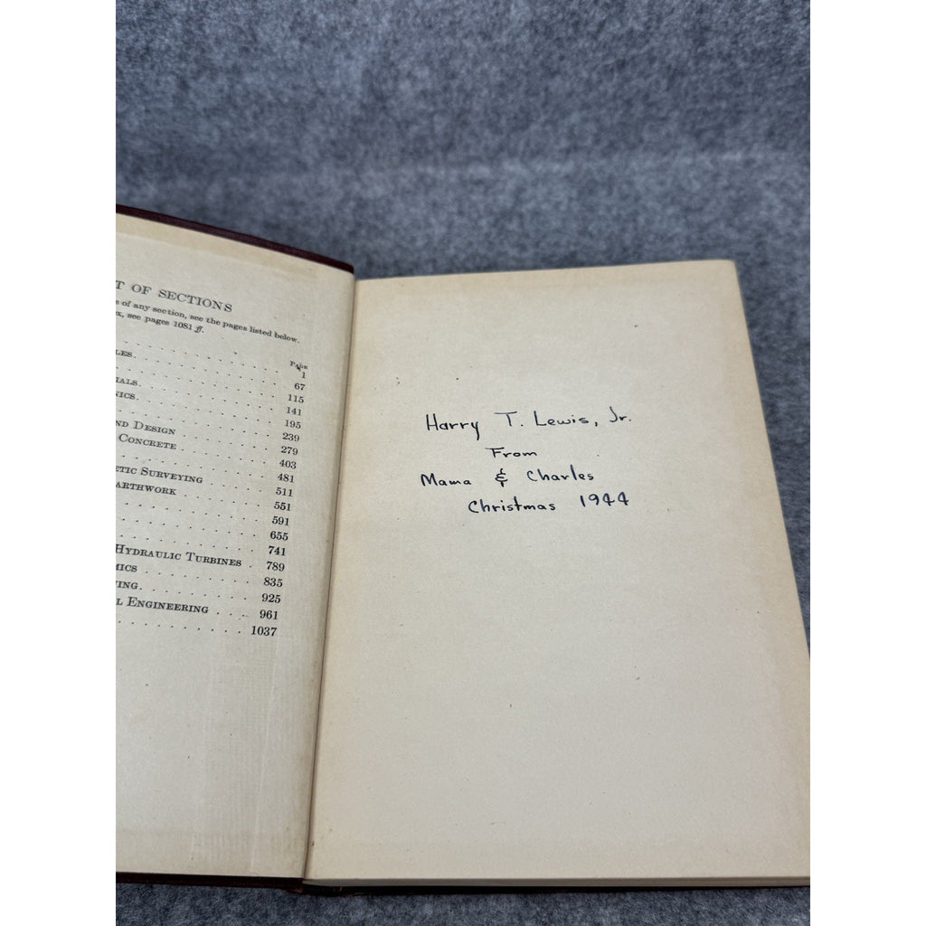 1940 General Engineering Handbook O’Rourke 2nd Ed 4th Impression HC