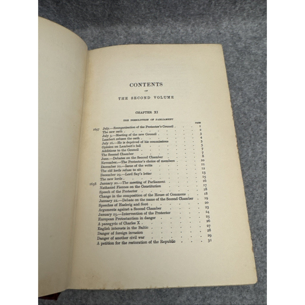 The last years of the protectorate C. H. FIRTH vol 2 1657-1658 year 1909 HC