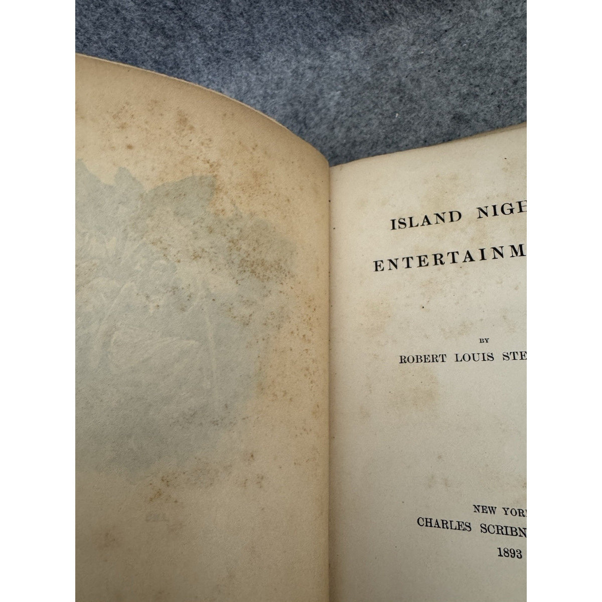 1893 Island Nights’ Entertainments Robert Louis Stevenson HC Antique