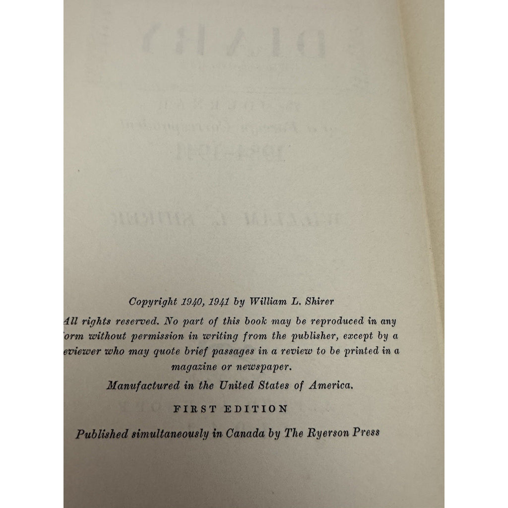 1941 Berlin Diary William L Shirer First Edition HC WWII Nazi Germany Knopf