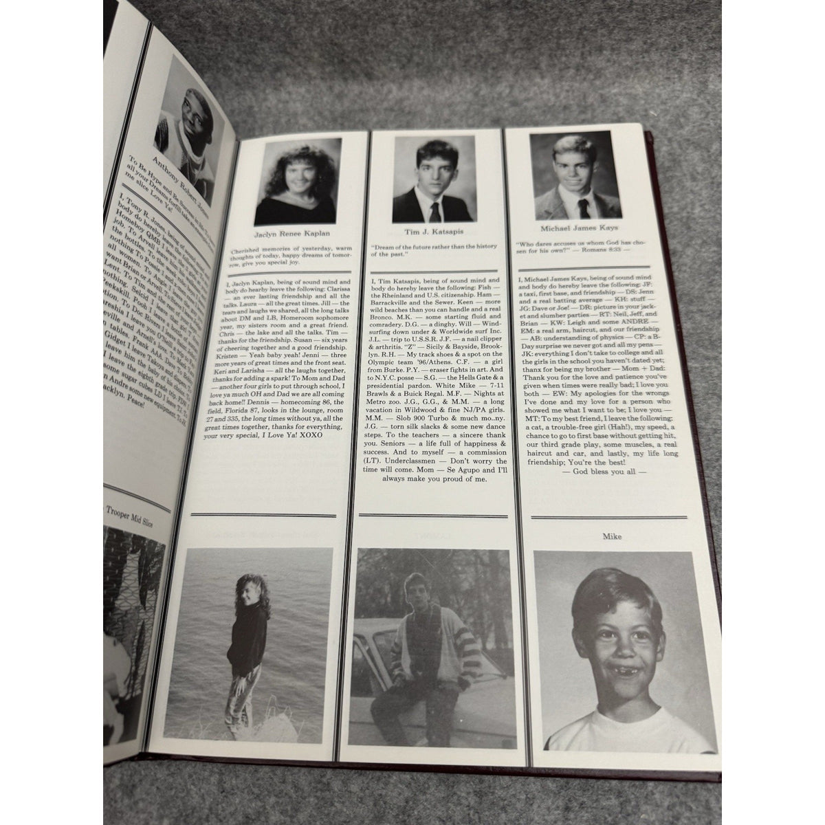 1989 Highlander James I O’Neill High School Yearbook Highland Falls NY
