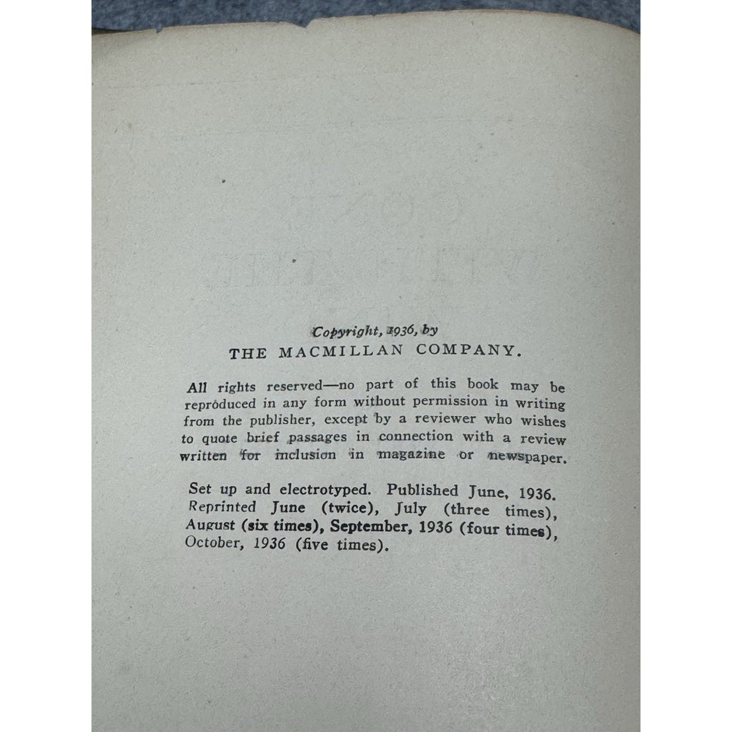 Gone With the Wind Margaret Mitchell 1936 1st Edition 21st Printing HC