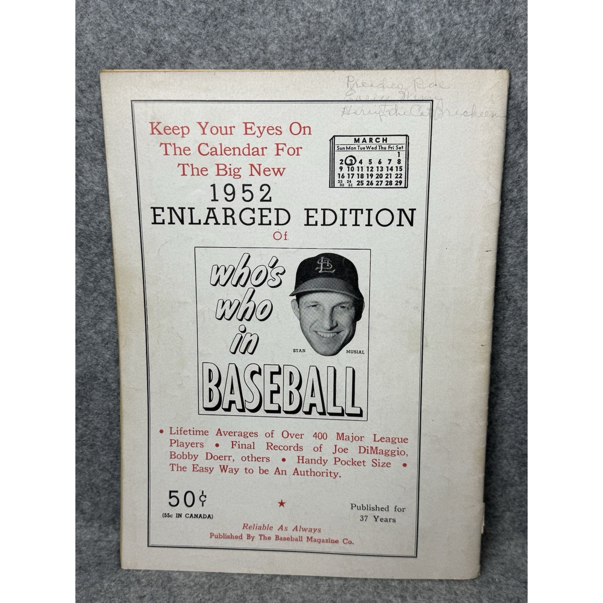 1952 Baseball Magazine May Richie Ashburn Phillies Phil Rizzuto Ty Cobb Gehrig