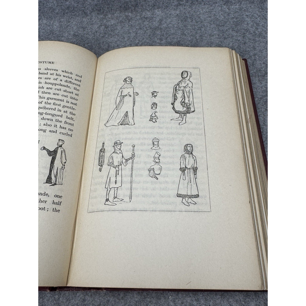 1923 English Costume Dion Clayton Calthrop Illustrated Fashion History Hardcover