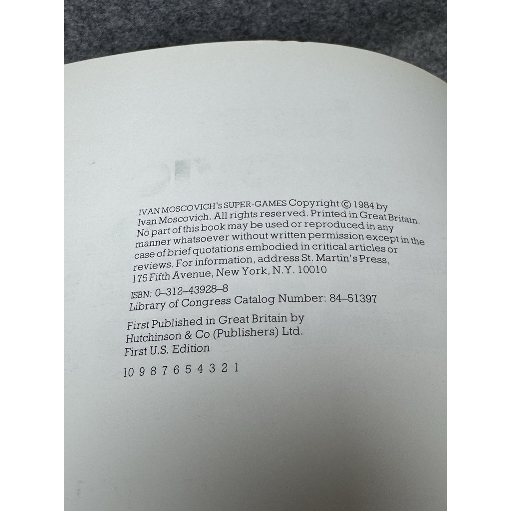 Ivan Moscovich’s Super-Games 1985 First U.S. Edition Puzzle Book Paperback
