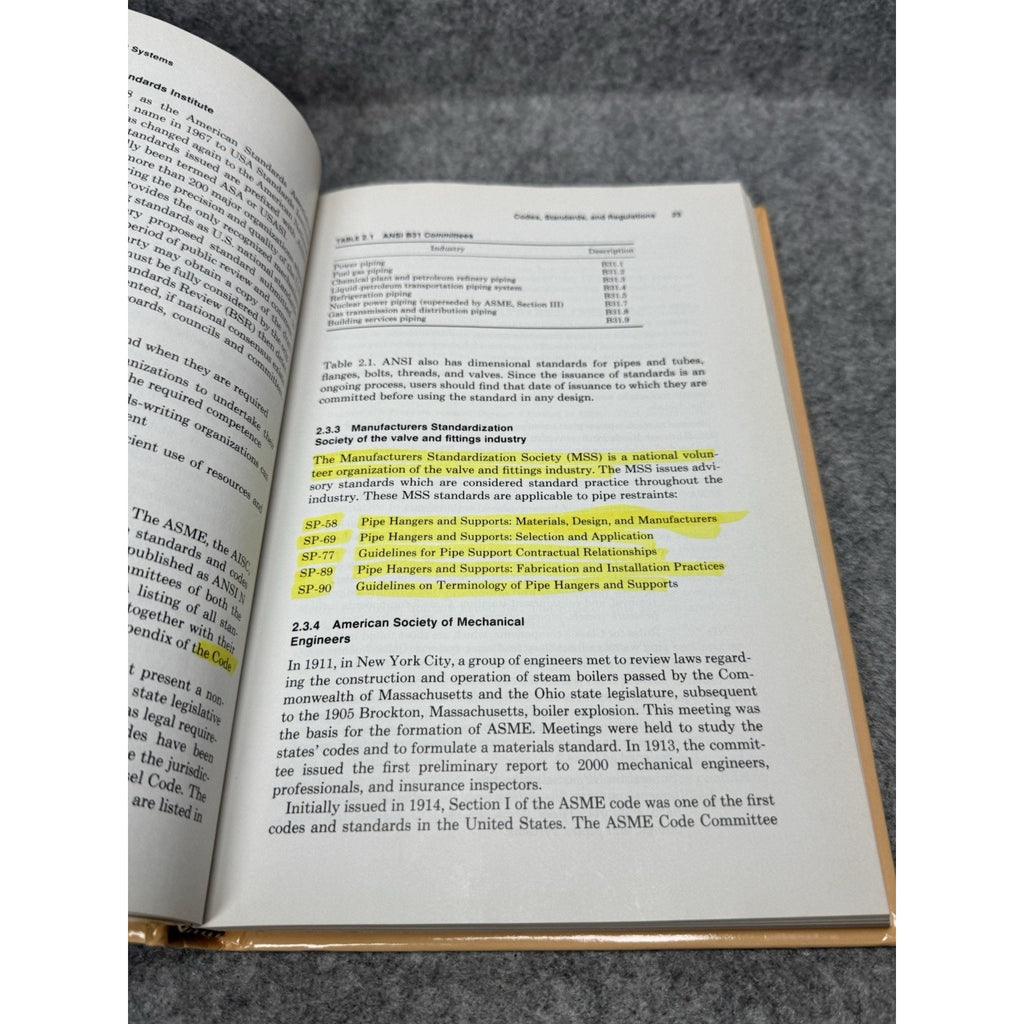 Piping and Pipe Support Systems Smith Van Laan 1987 First Edition Hardcover