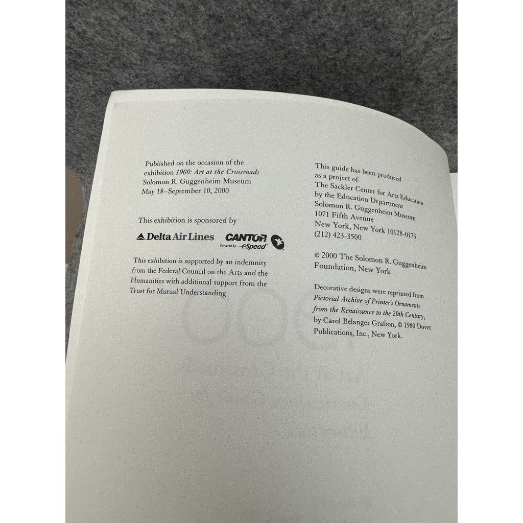 1900 Art at the Crossroads Curriculum Guide Educators Guggenheim Museum 2000