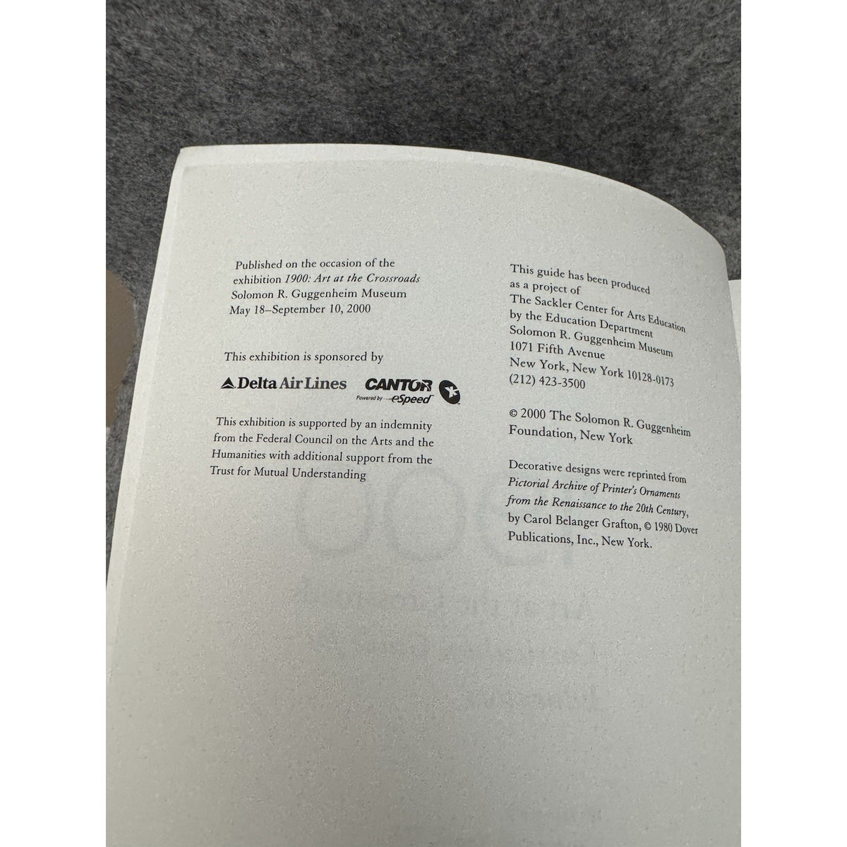 1900 Art at the Crossroads Curriculum Guide Educators Guggenheim Museum 2000