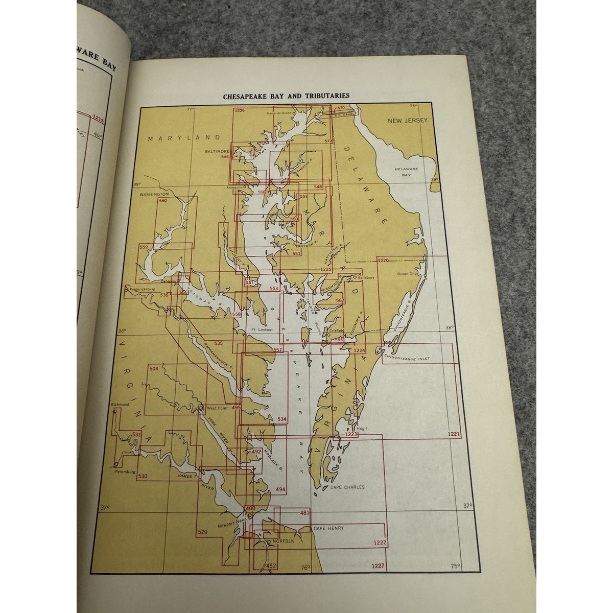 1958 US Coast Pilot 3 Atlantic Coast Sandy Hook to Cape Henry HC