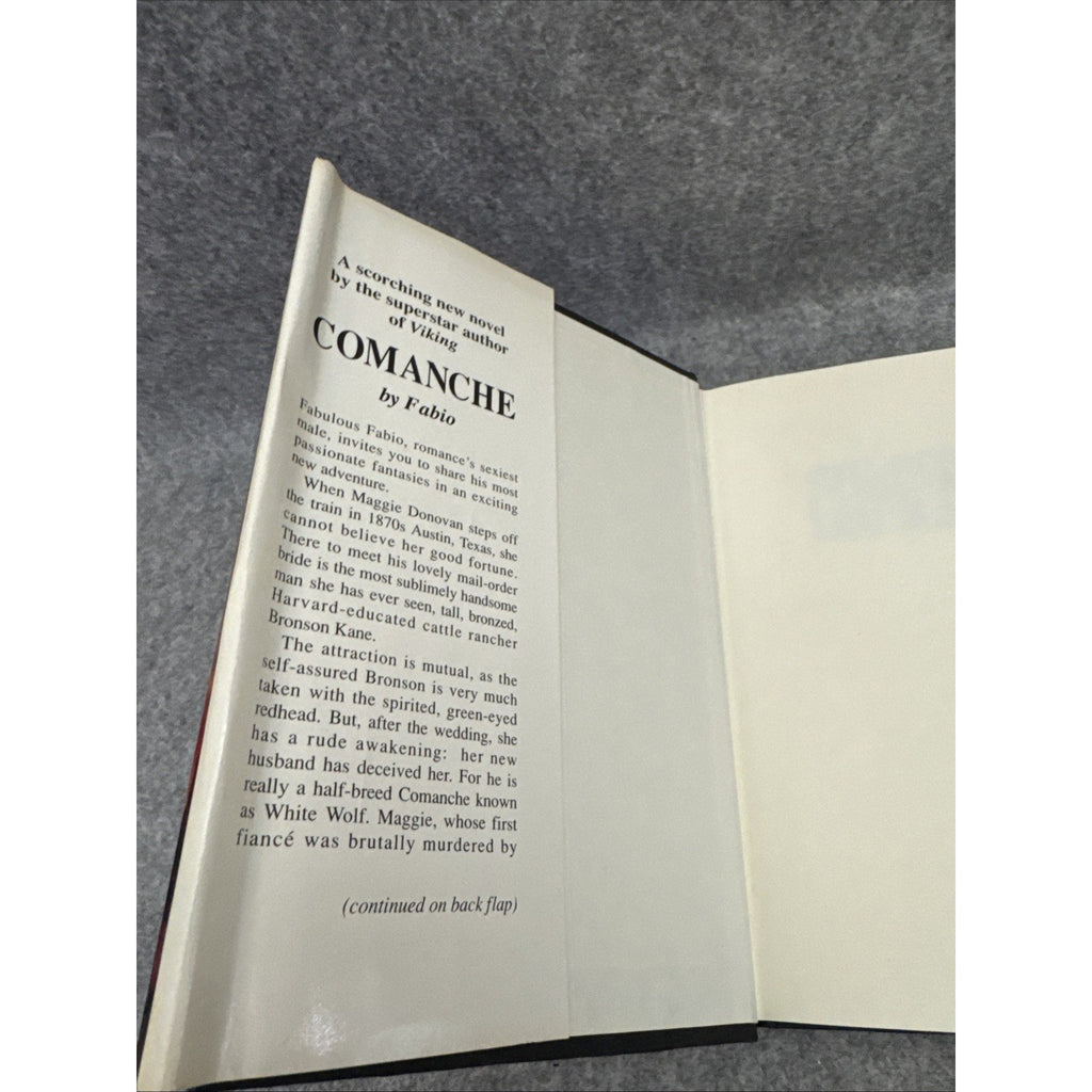 Comanche by Fabio - Vintage Avon Romance Hardback 1995