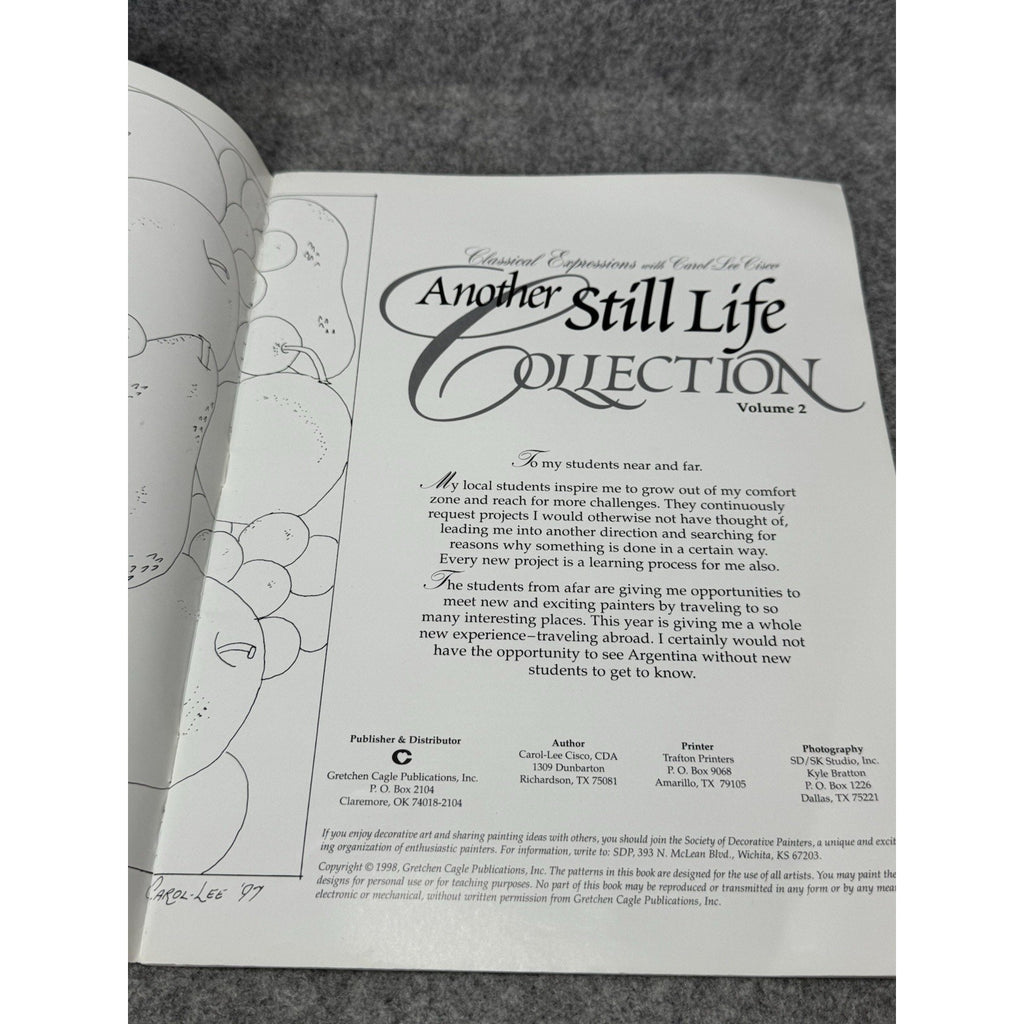 1998 Another Still Life Collection Vol 2 Carol-Lee Cisco Oil Painting Patterns