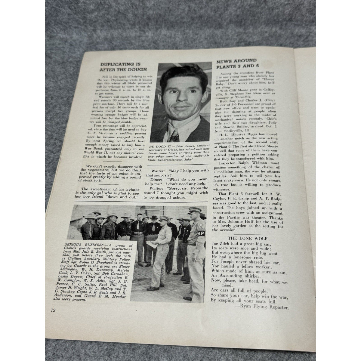 1942 Globe Beam WWII Aircraft Magazine Fort Worth Texas October POW War Chest