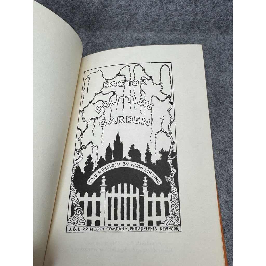 1955 Doctor Dolittle’s Garden Hugh Lofting Illustrated Hardcover Lippincott
