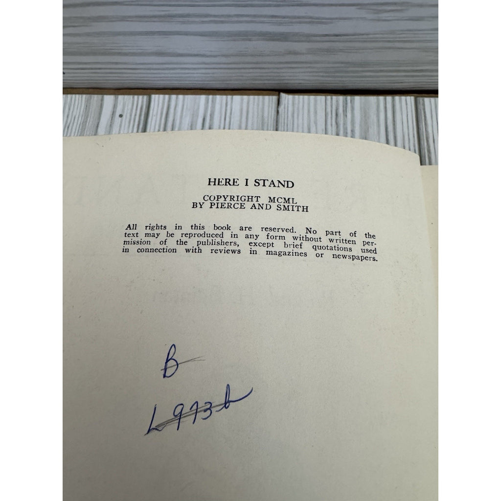 Here I Stand Life of Martin Luther Roland Bainton 1950 HC