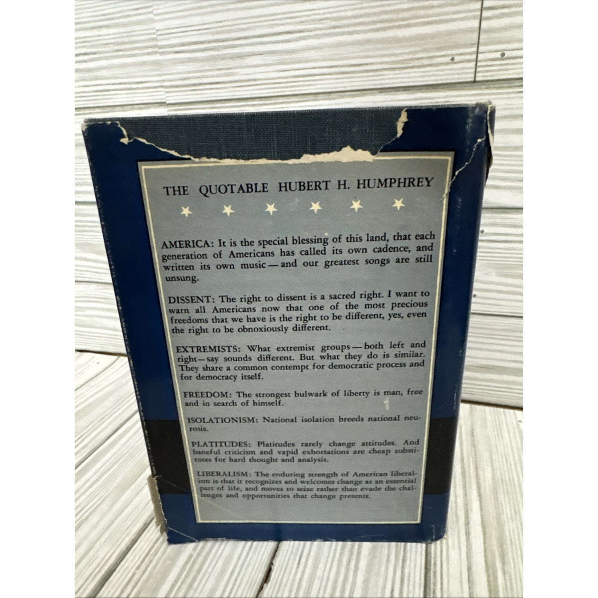 The Quotable Hubert Humphrey First Printing 1967 HC
