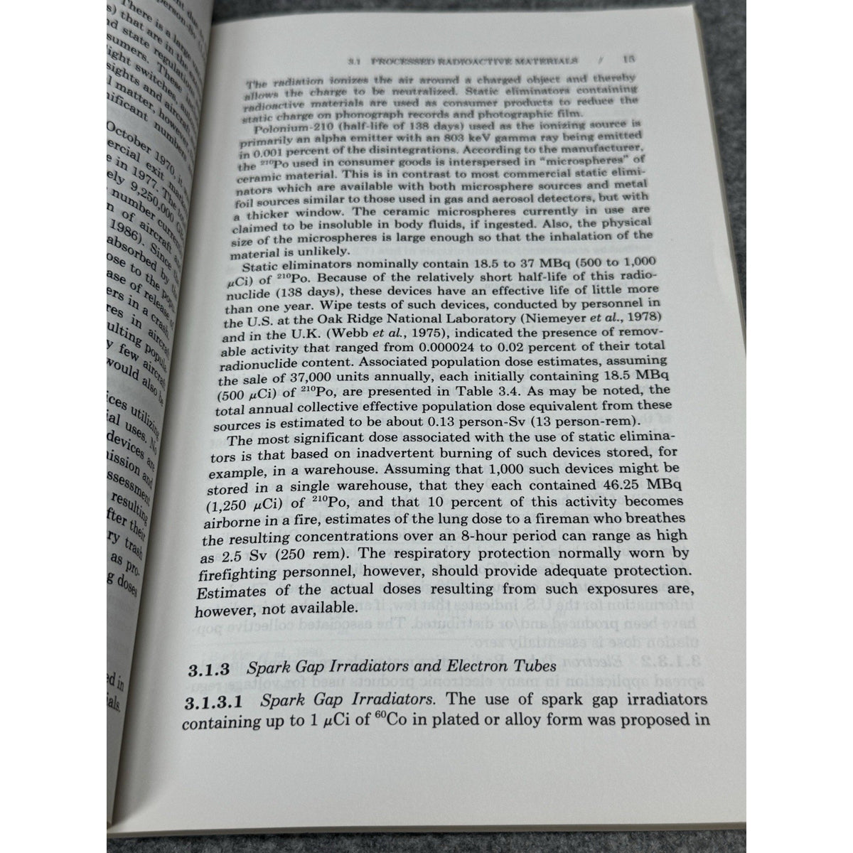 NCRP Report 95 Radioactive Consumer Products US Population Exposure 1987