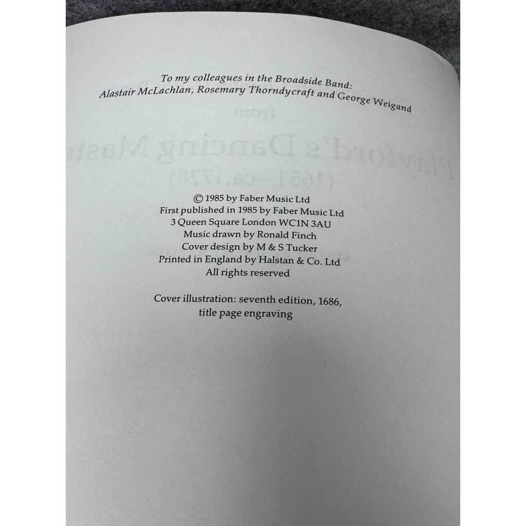 Playford’s Dancing Master Complete Country Dance Tunes Jeremy Barlow 1985