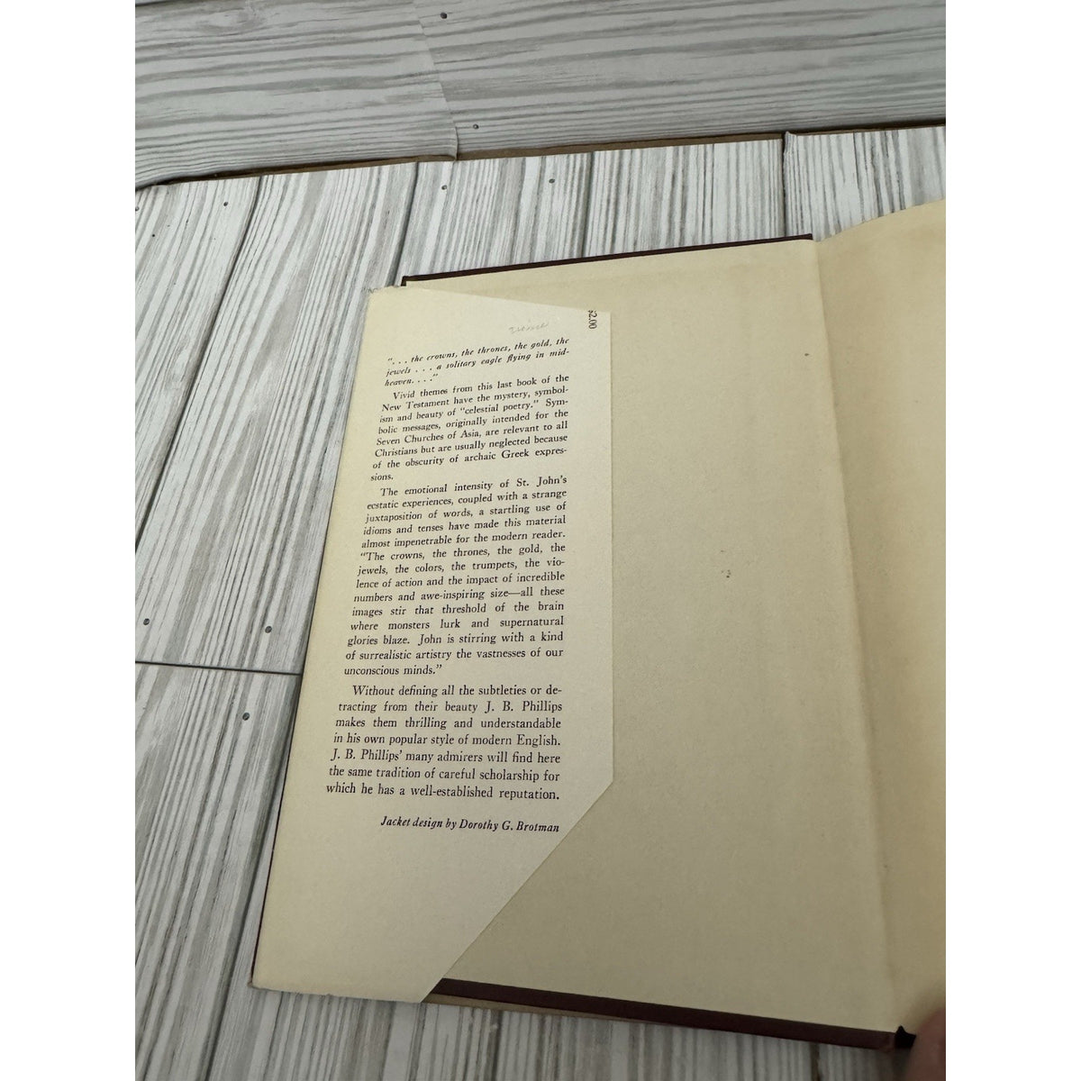 Book of Revelation J B Phillips 1957 1st Printing HC w/ DJ Macmillan