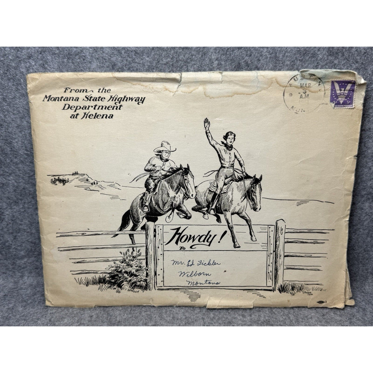 1936 Montana The New Trail Highway Report & Travel Brochure Irvin Shope Art