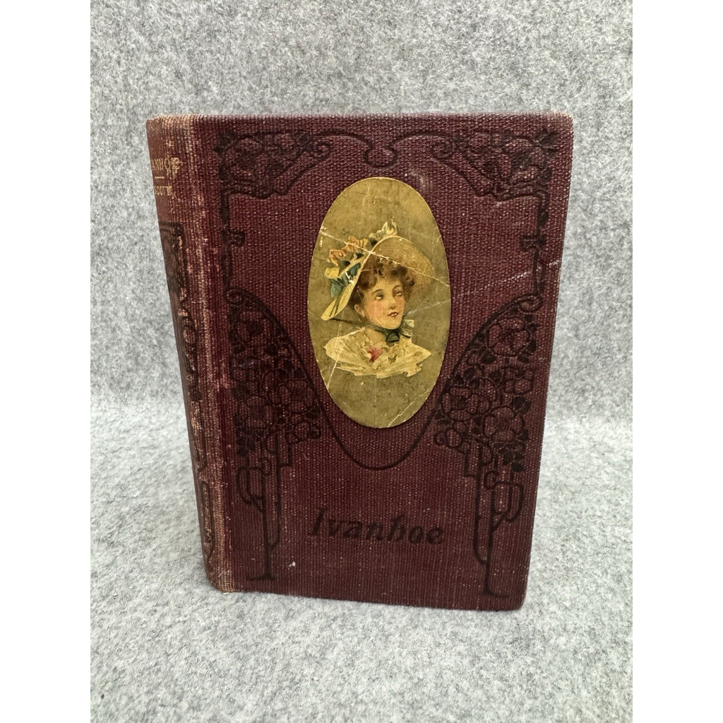 Antique Ivanhoe Sir Walter Scott Decorative Cloth Edition Illustrated