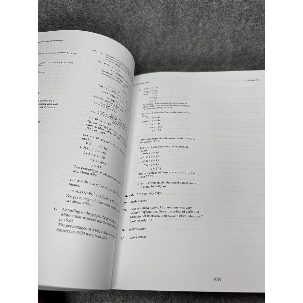 Instructor's Solutions Manual Volumes1&2 Blitzer Precalculus