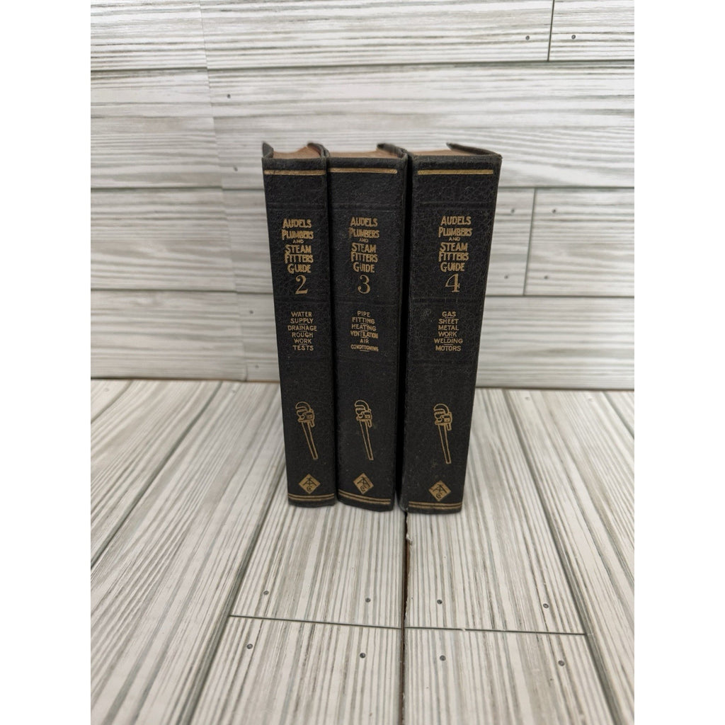 Audels Plumbers & Steam Fitters Guide Vol 2 3 4 1948 Flex Set